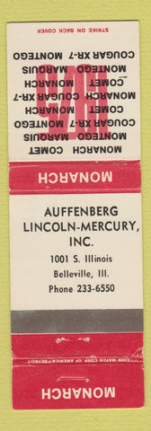 Matchbook Cover - Auffenberg Lincoln Mercury Belleville IL WEAR