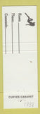 Matchbook Cover - Curves Cabaret Strip Club girlie Tucson AZ