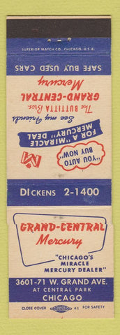 Matchbook Cover - Grand Central Mercury Chicago IL