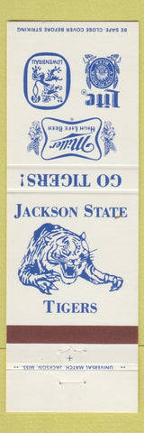 Matchbook Cover - Miller Beer Jackson State Tigers 1980 Football Schedule