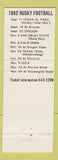 Matchbook Cover - Washington Huskies 1982 Football Schedule