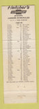 Matchbook Cover - Chevrolet Encino CA Lakers Basketball Schedule 1969 WEAR