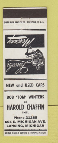 Matchbook Cover - Harold Chaffin Lincoln Mercury Lansing MI