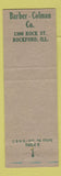 Matchbook Cover - Barber Coleman Rockford IL Safety shoes