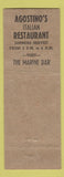 Matchbook Cover - Agostino's Marine Bar Steaks Chicago IL mermaid girlie ARROW