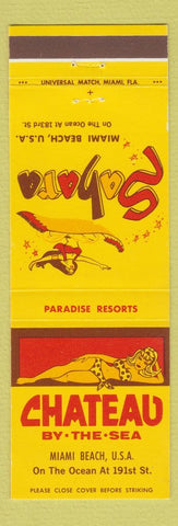 Matchbook Cover - Chateau by the Sea Sahara Miami Beach FL girlie