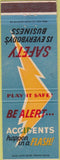Matchbook Cover - Safety Accident Prevention