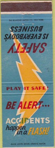 Matchbook Cover - Safety Accident Prevention
