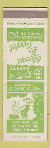 Matchbook Cover - Miller's Vending Freeport IL Safety Loose Clothes