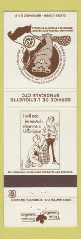 Matchbook Cover - Think Canadian Products Union Beaver