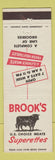 Matchbook Cover - Brook's Meats Superettes Grocrey