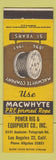 Matchbook Cover - Macwhyte Wire Rope Power Rig Los Angeles CA 1947