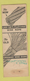 Matchbook Cover - Hazard Lay Set Wire Rope Wilkes Barre PA
