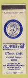 Matchbook Cover - Mecca Cafe Myers Flat CA WEAR