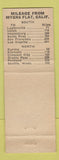 Matchbook Cover - Mecca Cafe Myers Flat CA WEAR