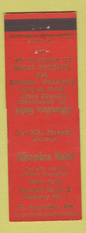 Matchbook Cover - Alhambra Hotel St Augustine FL
