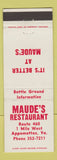 Matchbook Cover - Maude's Restaurant Appomattox VA