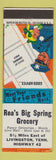 Matchbook Cover - Rea's Big Spring Grocery Livingston TN