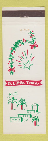 Matchbook Cover - O Little Town of Bethlehem Song Christmas