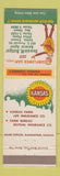 Matchbook Cover - Kansas Insurance Sunflower Dewain Bottger Salina KS