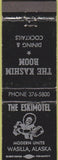 Matchbook Cover - Eskimotel Wasilla AK