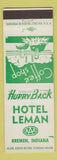 Matchbook Cover - Hotel Leman Bremen IN