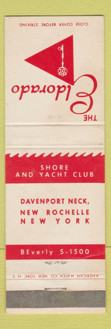 Matchbook Cover - Eldorado Shore Yacht Club New Rochelle NY