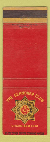 Matchbook Cover - Schnorer Club Morrisania WEAR