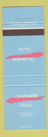 Matchbook Cover - Sweetwaters Niteclub Victoria BC