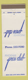 Matchbook Cover - Phoenix Press Club AZ