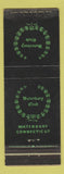 Matchbook Cover - Waterbury Club CT WEAR