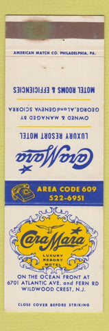 Matchbook Cover - Cara Mara Wildwood Crest NJ Resort