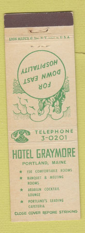 Matchbook Cover - Hotel Graymore Portland ME