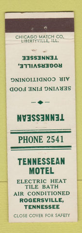 Matchbook Cover - Tennessean Motel Rogersville TN