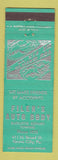 Matchbook Cover - Filer's Auto Body Grove City PA WEAR