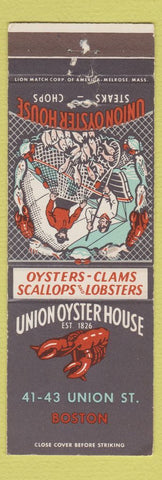 Matchbook Cover - Union Oyster House Boston MA lobster WEAR