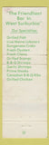 Matchbook Cover - Jonathan's Restaurant Seafood Lombard IL WEAR