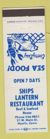 Matchbook Cover - Ships Lantern Restaurant Mystic CT