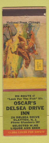 Matchbook Cover - Oscar's Delsea Drive Inn Clayton NJ