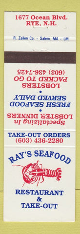 Matchbook Cover - Ray's Seafood Restaurant Rye NH lobster