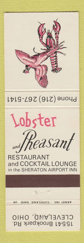 Matchbook Cover - Lobster and Pheasant Restaurant Cleveland OH Sheraton Airport