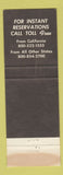 Matchbook Cover - Hill House Motor Hotel Bakersfield Fresno CA