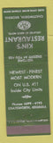 Matchbook Cover - Kin's Restaurant Chatsworth GA WEAR