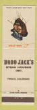 Matchbook Cover - Hobo Jack's Steak House Frisco Colorado WEAR