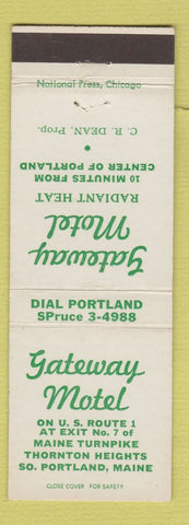Matchbook Cover - Gateway Motel South Portland ME