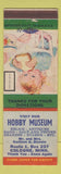 Matchbook Cover - Hobby Museum Cologne MN