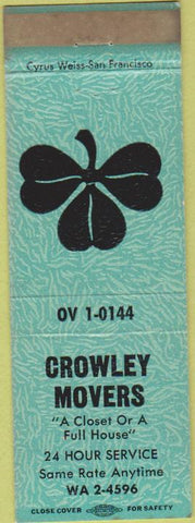 Matchbook Cover - Crowley Movers teal San Francisco?