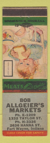 Matchbook Cover - Bob Allgeier's Markets Fort Wayne IN