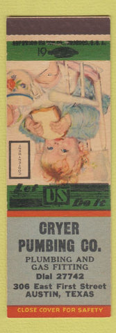 Matchbook Cover - Cryer Plumbing Austin TX