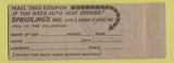 Matchbook Cover - Spradling's Auto Seat Covers St Louis MO WEAR